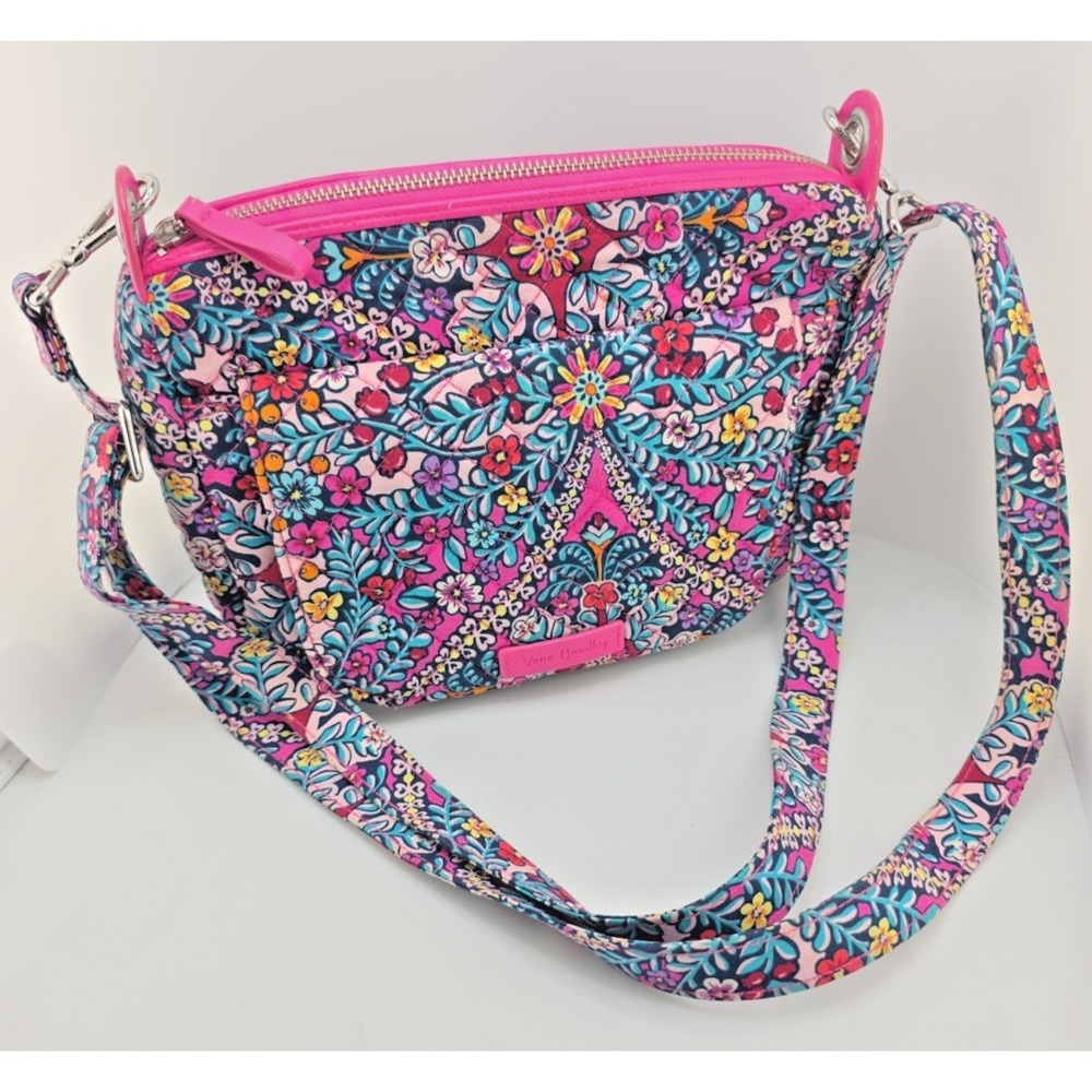 Vera Bradley Carson Mini Shoulder Bag Crossbody Purse - Kaleidoscope Pink - Picture 11 of 11